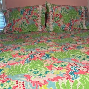 Lilly Pulitzer, Full/Queen Size Duvet Cover & 2 Shams